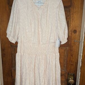 Nine West Cream Tiered Wrap Sundress